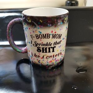 Color changing confetti glitter mug